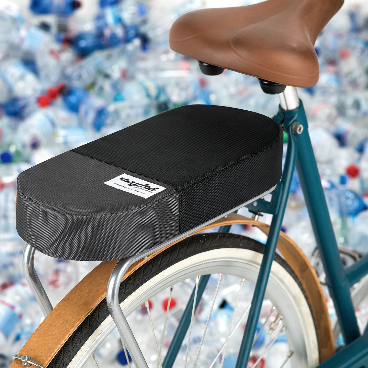 Gepäckverhalten Kissen recycelt 38 cm schwarz grau
