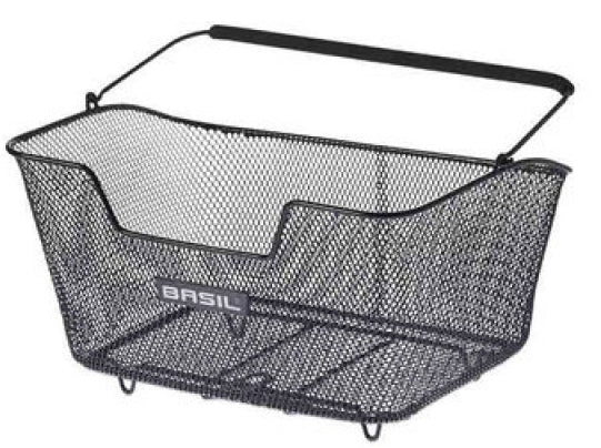 Basil Base M - Cykelkorg - på baksidan - svart
