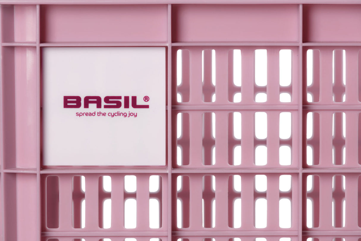 Basil Fietskrat S - Small - 17,5 litrów - różowy