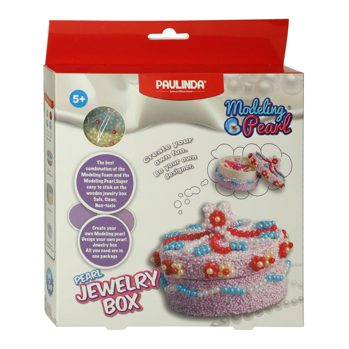 Paulinda Modeling Pearl Jeweler Box zdobená květina