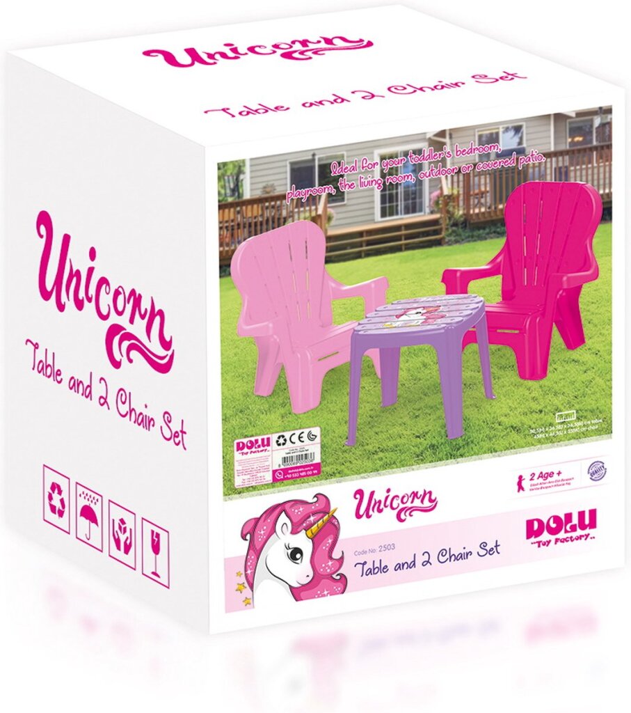 DOLU Unicorn Pink Dësch mat Still