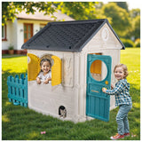 Dolu Playhouse 122,5x104x156 cm + zvuk bílá zelená šedá žlutá