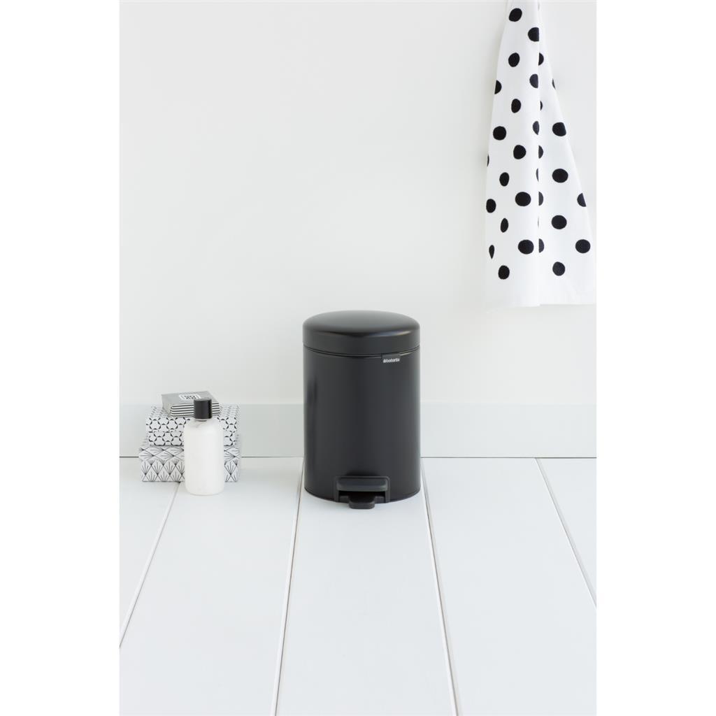 Brabantia pedaalemmer newicon 3l mat zwart