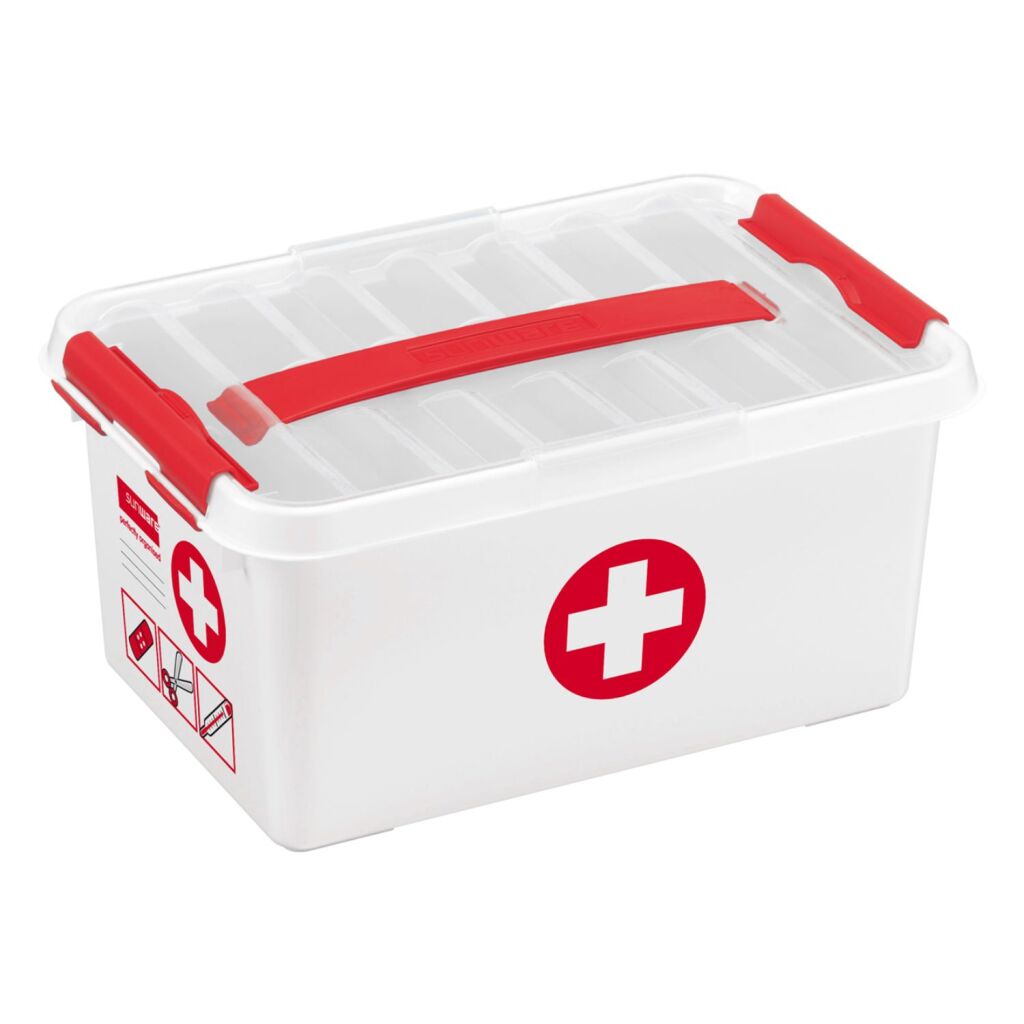 SUNWARE Q-LINE ERSTE AID BOX 6L 30X20X14 CM Weißrot