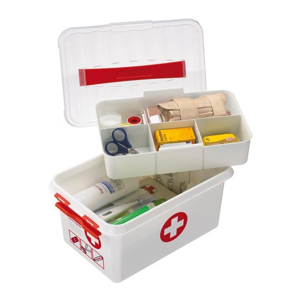 SUNWARE Q-LINE ERSTE AID BOX 6L 30X20X14 CM Weißrot