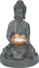 Grundig Grundig Buddha Immagine con Solarbamp LED Out Out Out Fire Durata 6-8 ore 17x16x27 cm