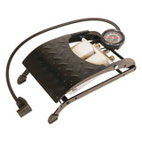 Pompe à pied Carpoint avec manomètre double premium 7 bar en acier noir