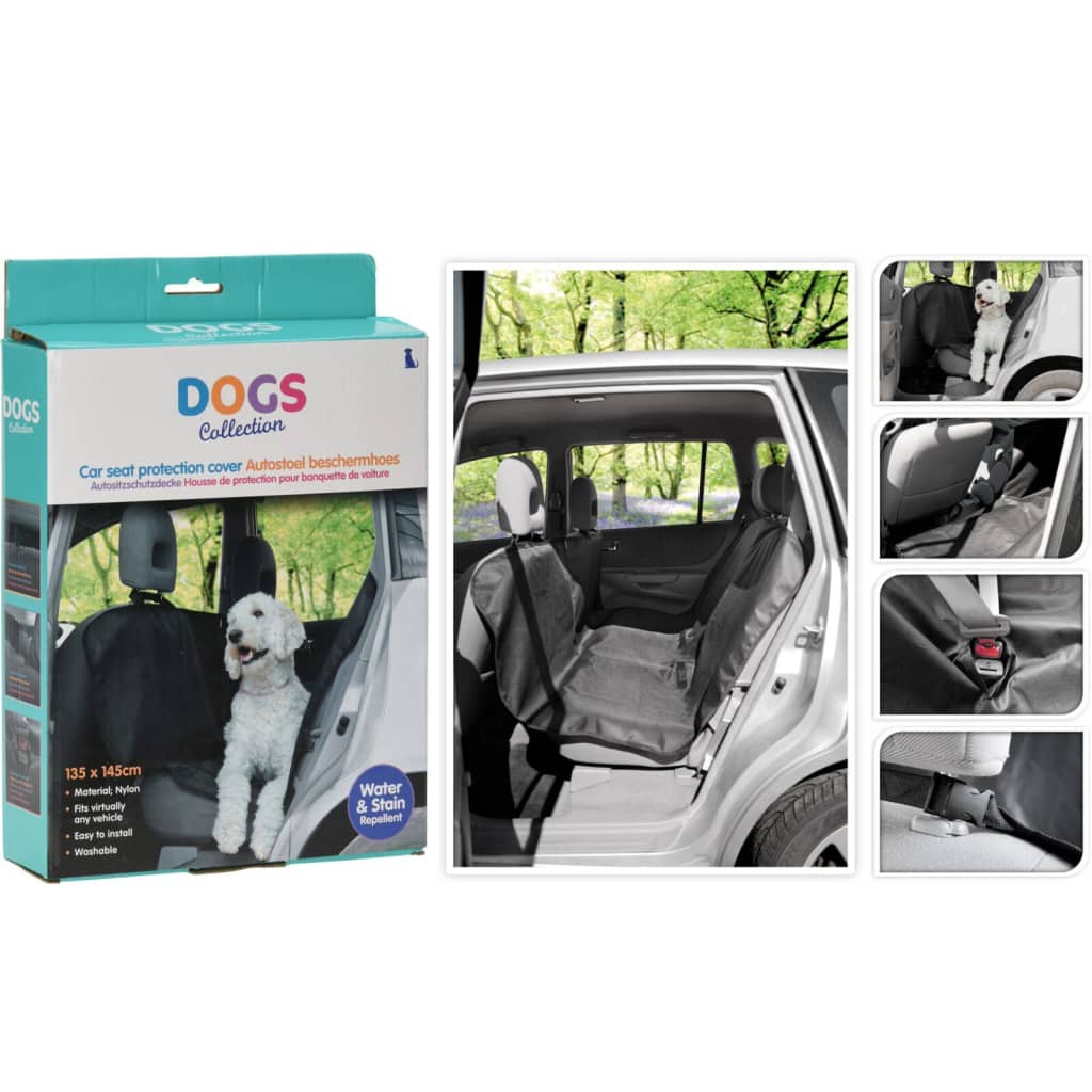 Pets Collection Car Seat Protection Cover 135x145 cm sort