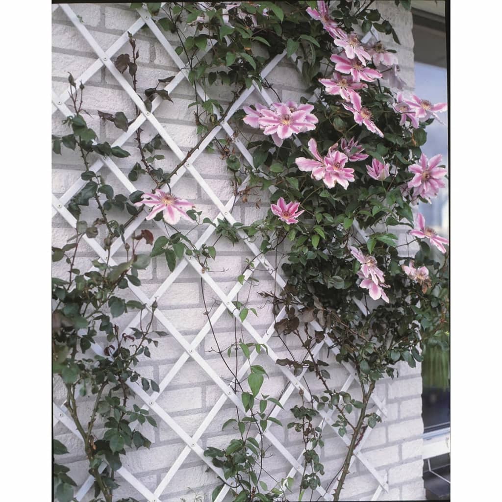 Nature Garden Slat Work 100x200 cm PVC White 6040703