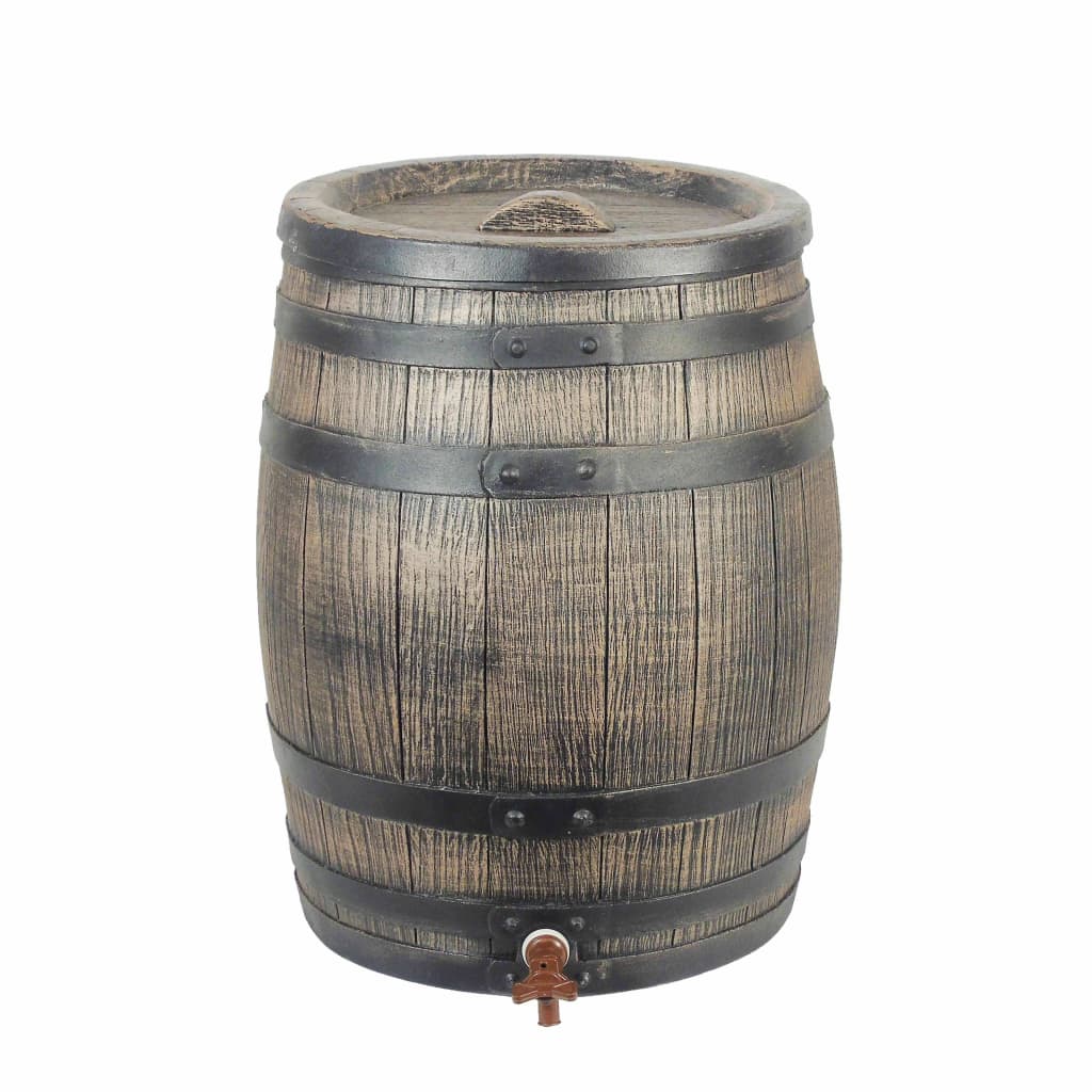 Nature Rain Barrel con legno da 50 L 38x49,5 cm marrone