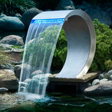 Ubbink ubbink mamba cascade avec éclairage LED en acier inoxydable