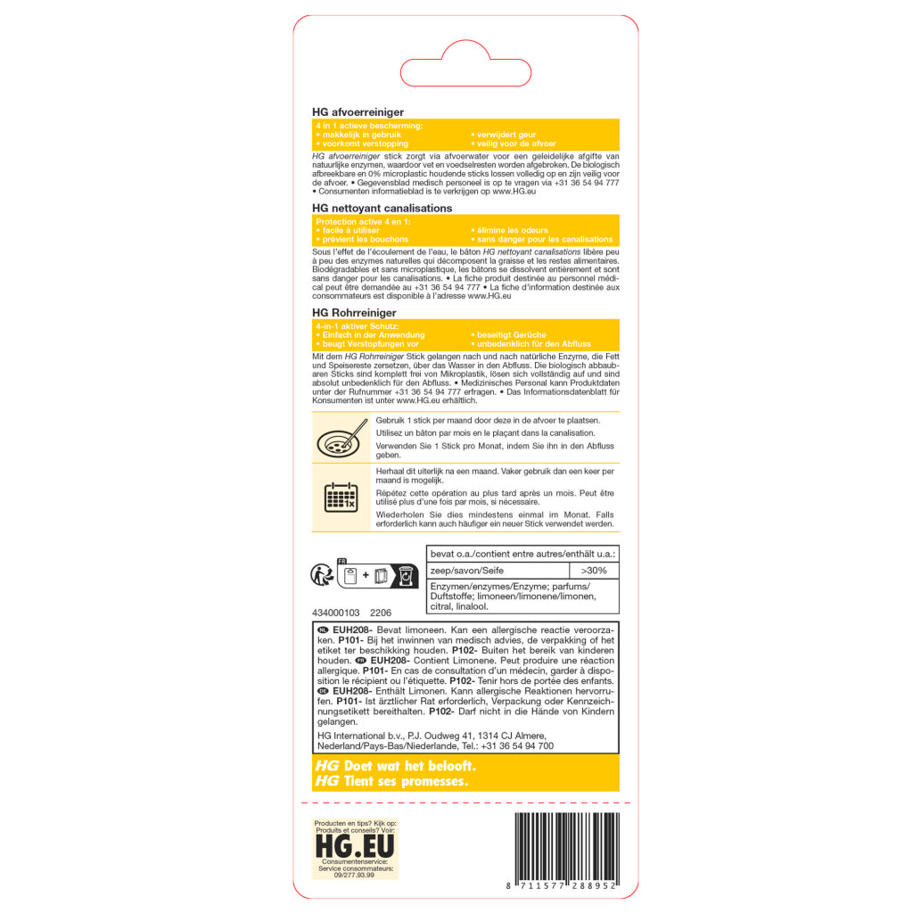 Hg Drain Nettaiteur des bâtons 6 pièces