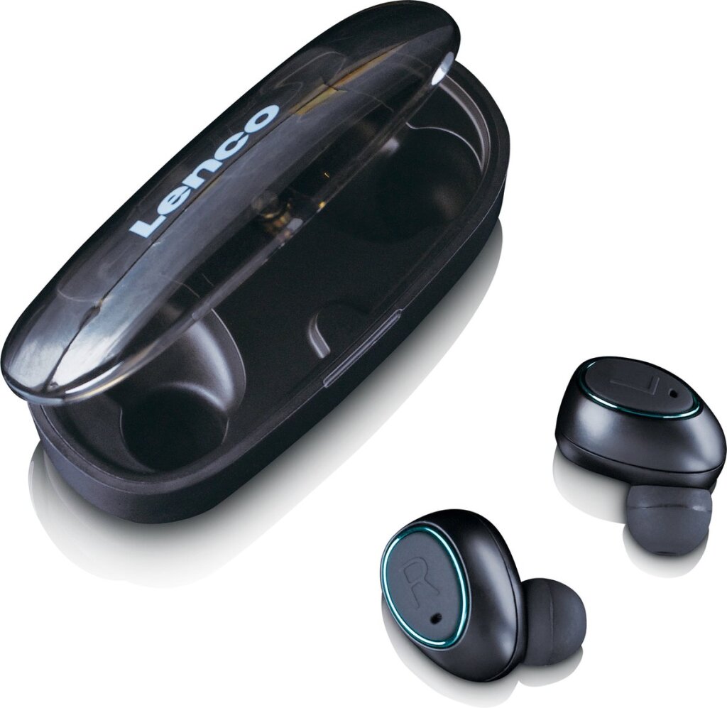 Lenco EPB410 Bluetooth IPX4 TWS auricolare con powerbank nero