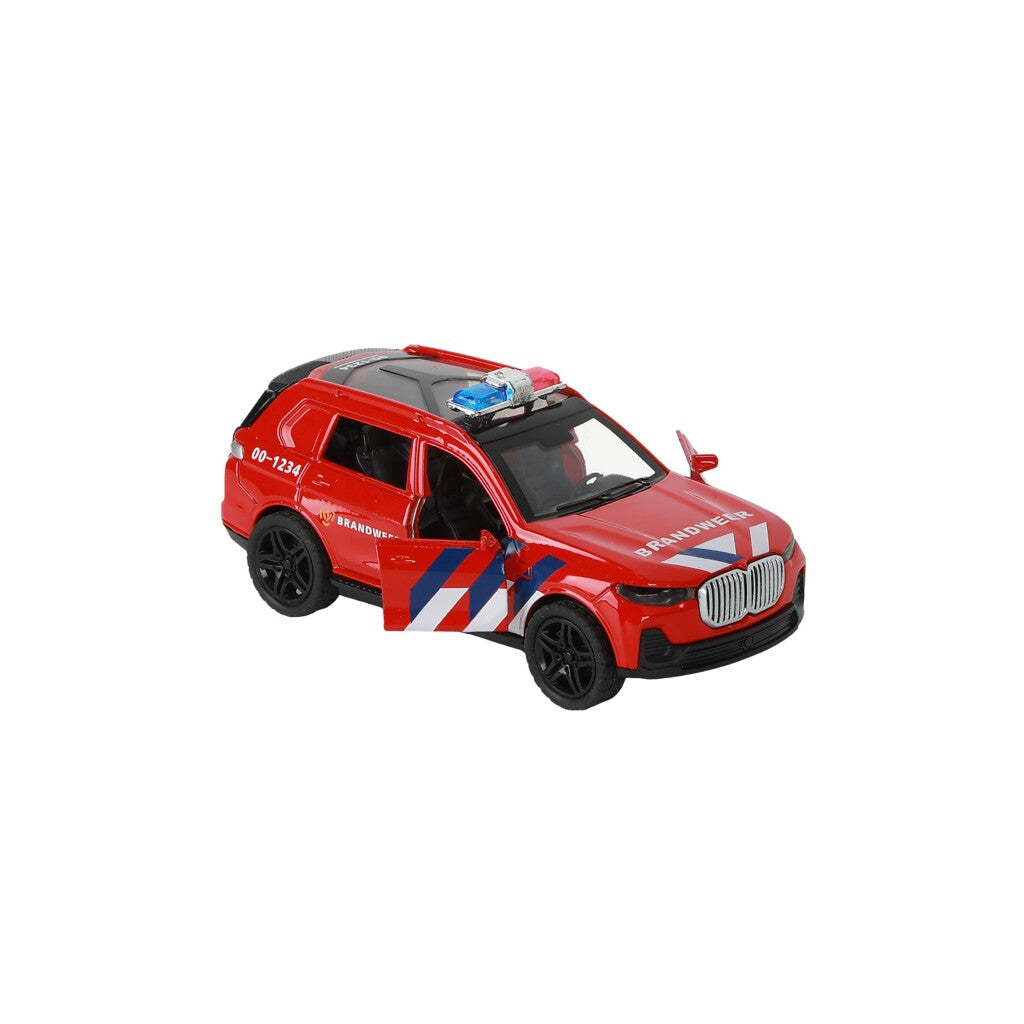112 SUV de brigade de pompiers à traction 1:36 + lumière et son