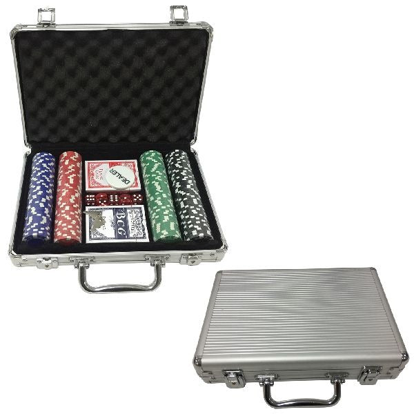 Clown Games Poker Set In Aluminum Case