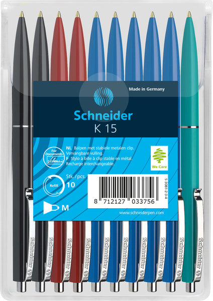 Schneider S-3081-2-3-4 Ball Pen K15 10S Colsi Colors in Headerbag