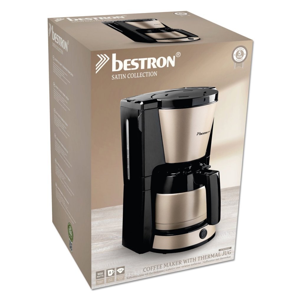 Bestron ACM1000SAT SATIN COLLEGE Kaffemaskine Beige sort