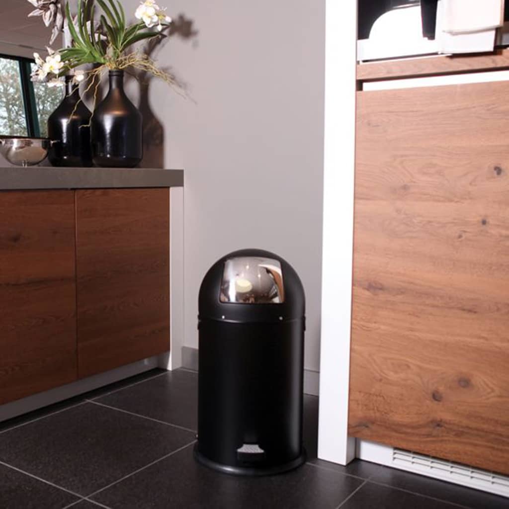 Eko afvalbak kickcan 33 l matzwart