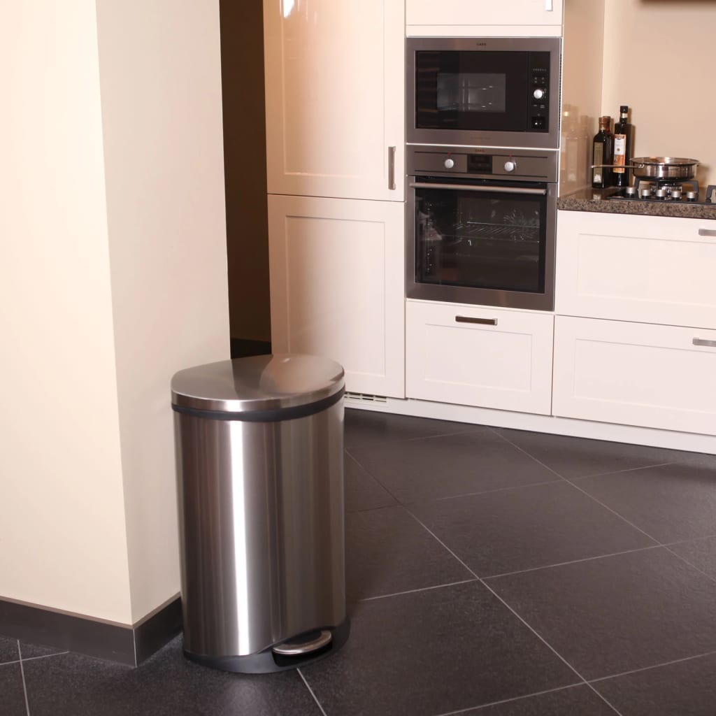 EKO Pedal Bin Shell 2x22 l Matte silberfarben
