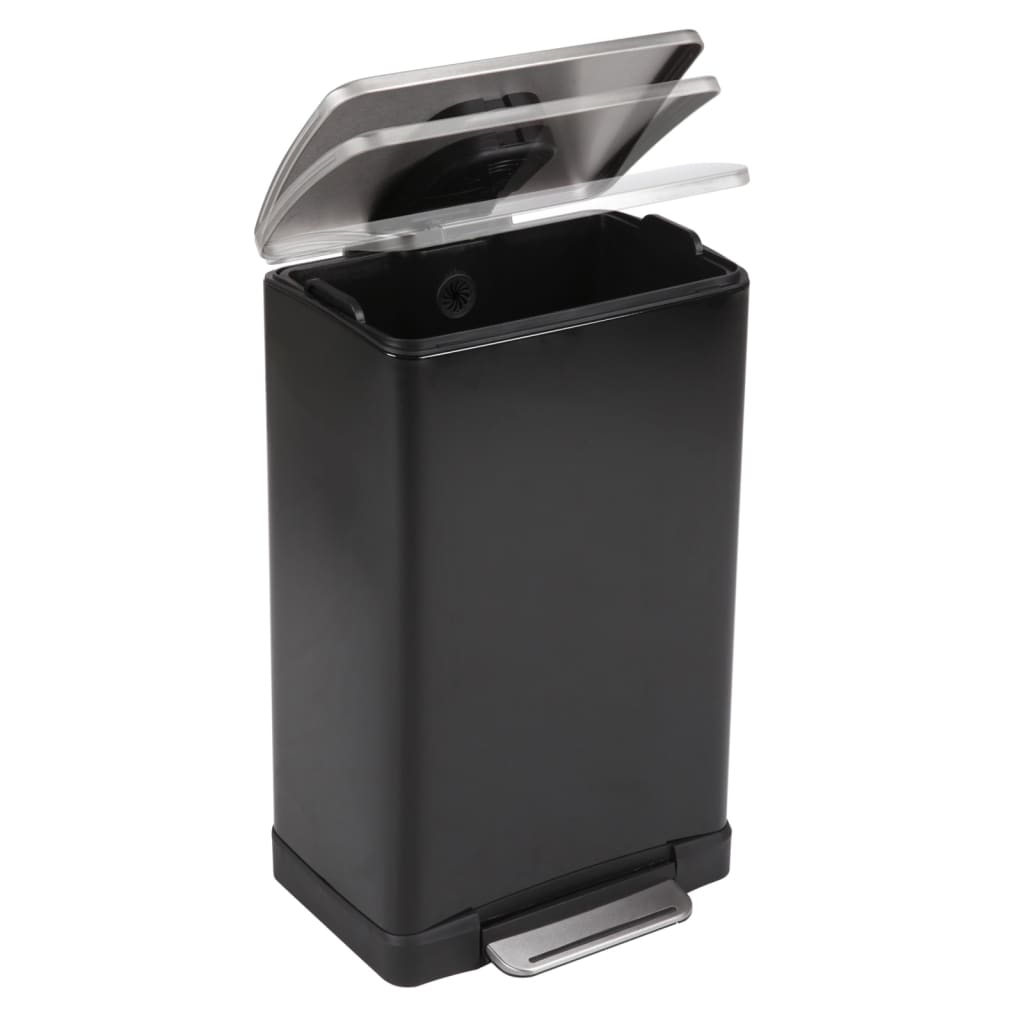 EKO EKO Pedal Bin E-Cube 40 L Mattzwart