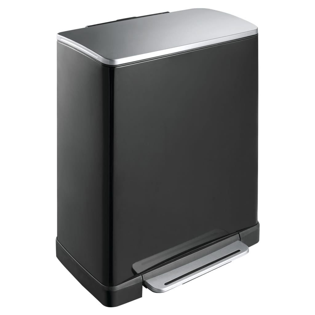Eko eko pedal bin e-kub 28 l+18 l mattzwart