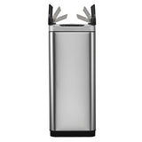 Cán de basura Eko con sensor Phantom 2x20 L Mat de plata de color plateado
