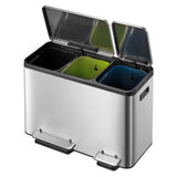Eko Pedal Bin ÖkoCASA 3X15 l Matzilverzesser