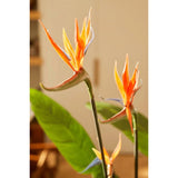 Plant d'art émeraude émeraude avec pot et fleurs Strelitzia 120 cm
