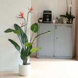 Plant d'art émeraude émeraude avec pot et fleurs Strelitzia 120 cm