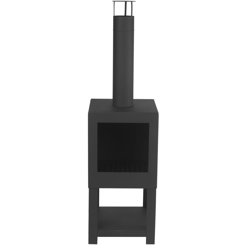 Esschert Design Esschert Design Garden Peis with Wood Storage Black FF410
