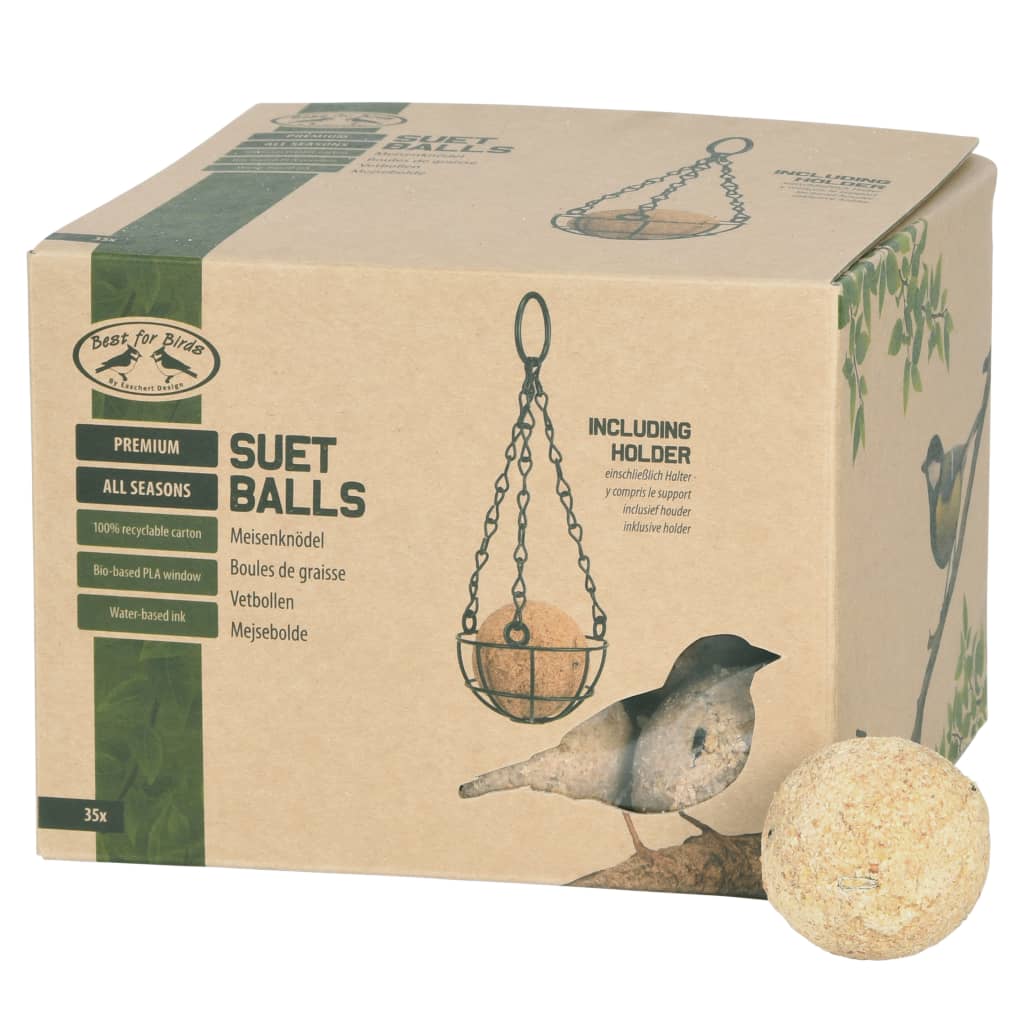 Esschert Design Bird Grass Balls 4 stagioni incluso supporto
