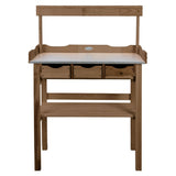 Esschert Design Esschert Design Botto Table With Drawer And Rack Brown