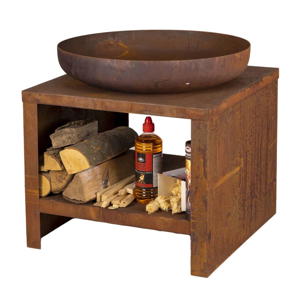 Esschert Design Esschert Design Fire Bowl s úložkem dřeva 62 cm rzilorovaný