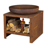 Esschert Design Esschert Design Fire Bowl s úložkem dřeva 62 cm rzilorovaný