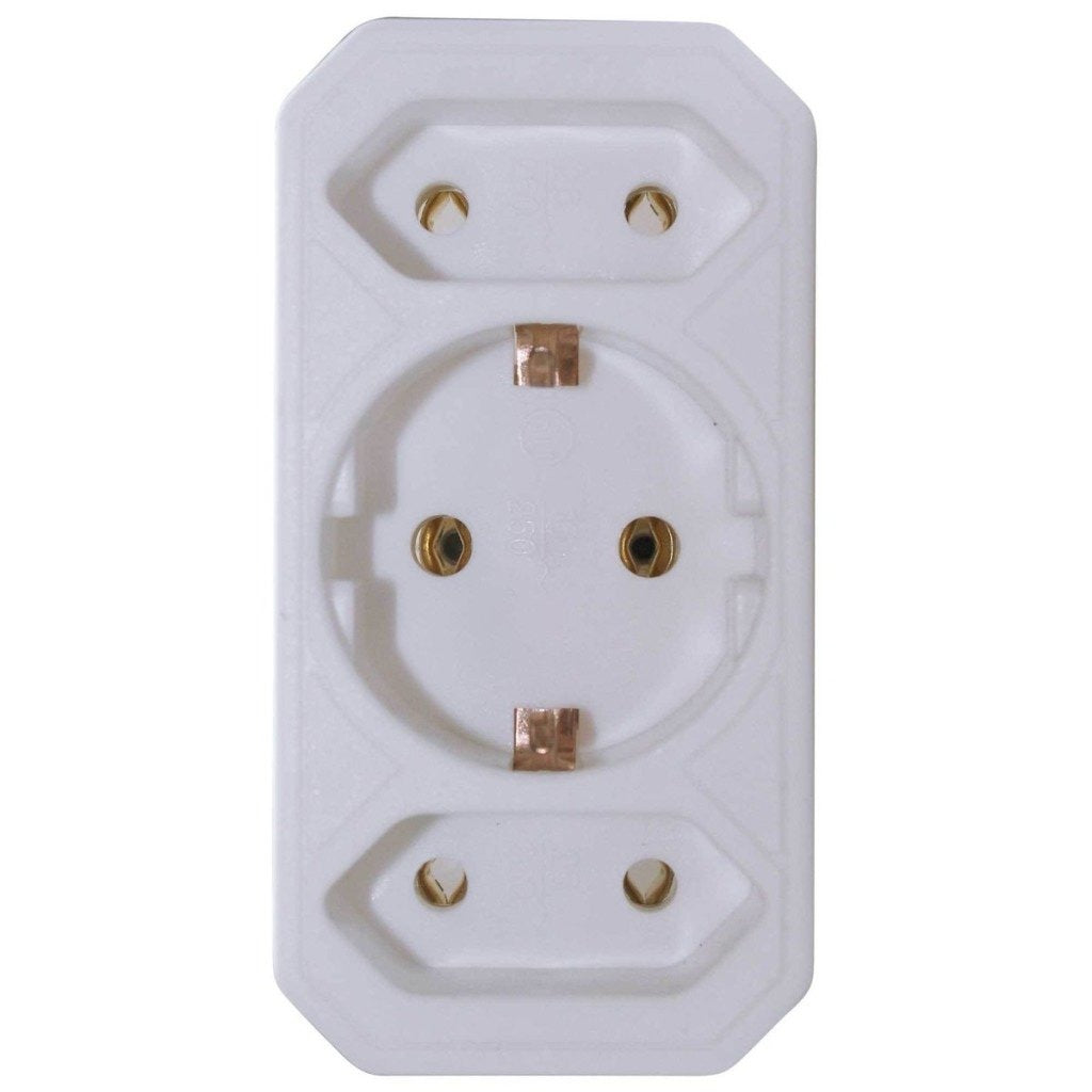 VB 41198 Plug à l'avance 2x euros + 1x ra blanc