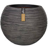 Capi Flowerpot Nature Rib Sférical 40x32 cm Anthracite kofz270
