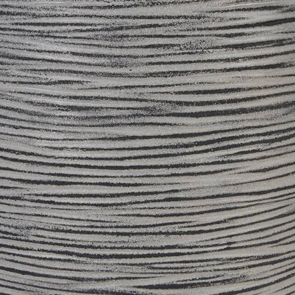 Capi Flowerpot Nature Rib Elegant Low 36x47 cm Anthracite kofz782