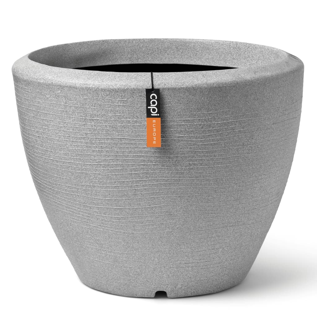 Capi Flowerpot Arc Granite Tapisté bas 48x35 cm Couleurs ivoire