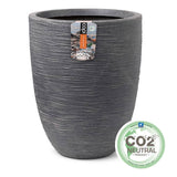 Capi planter vask ribben lav elegant 46x58 cm grå