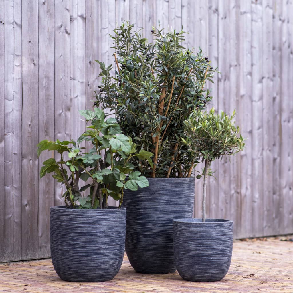 Capi planter vask ribben lav elegant 46x58 cm grå