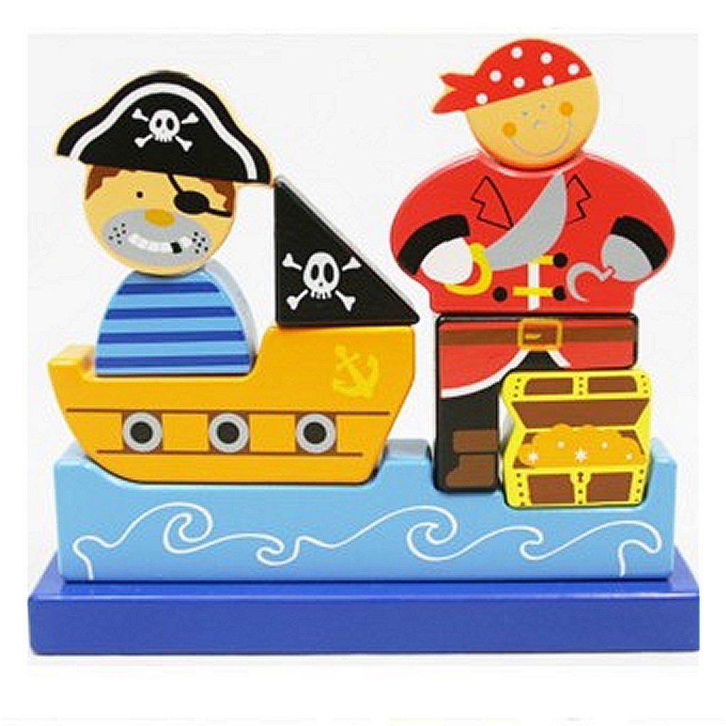 Bare for børn magnetisk piratpuslespil