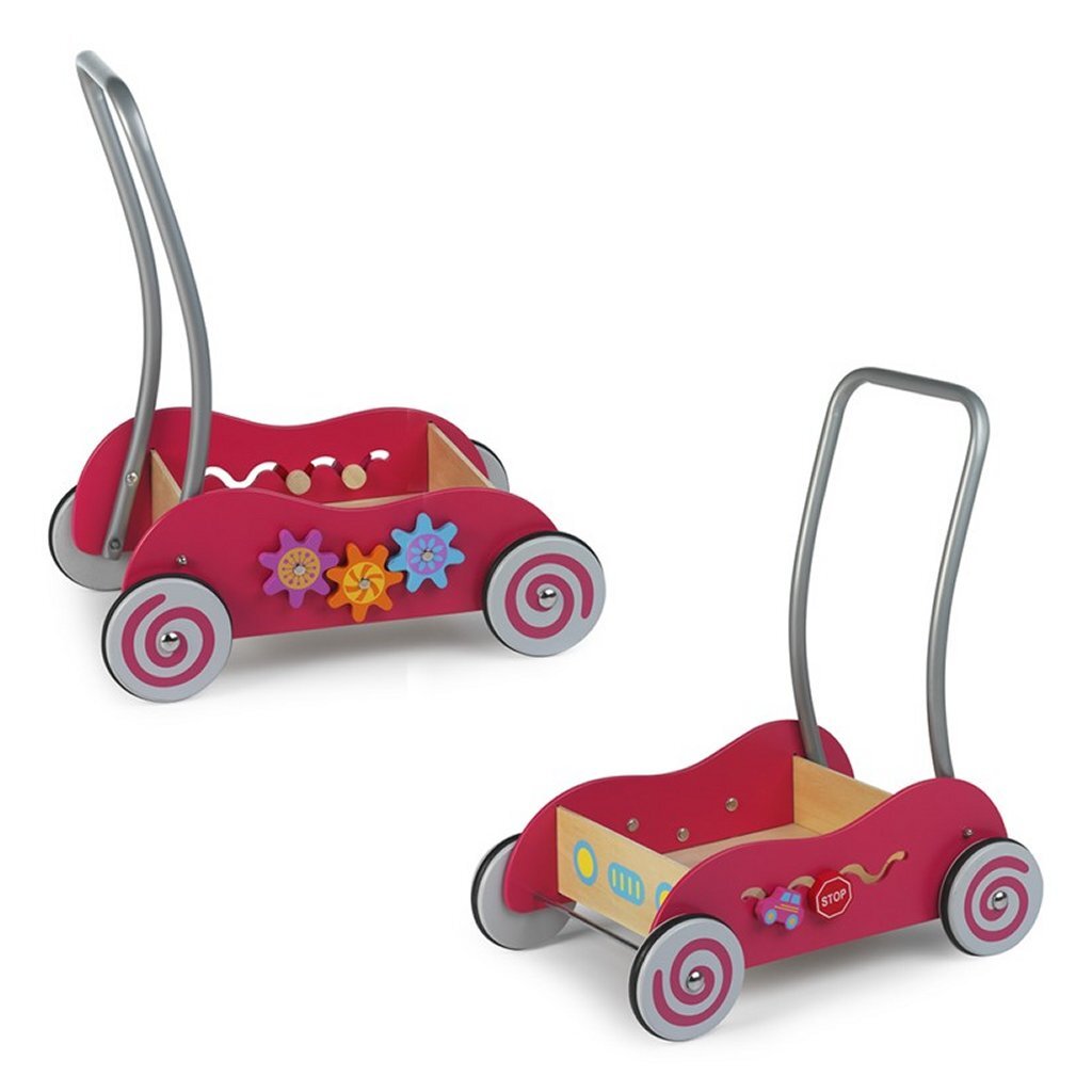 Simplement pour les enfants en bois push rose