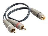 Bandridge Bal4600 Subwoofer Cable 2X RCA Male - RCA Kvinna 0,20 m blå