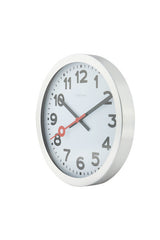 Nextime NE-3998AR Wall Clock Slide. 19 cm, børstet aluminium, 'station'