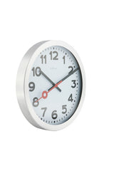 Nextime NE-3998AR Wall Clock Slide. 19 cm, børstet aluminium, 'station'