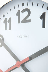 Nextime NE-3998AR Wall Clock Slide. 19 cm, børstet aluminium, 'station'