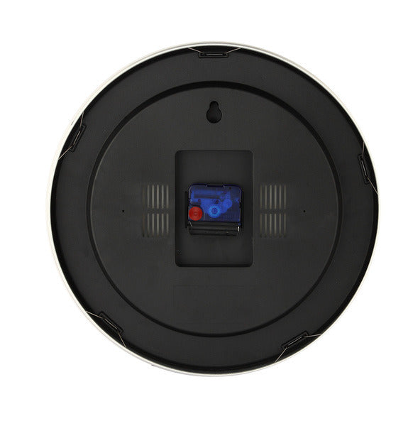 NEXTIME NE-3998ST Wall clock slide. 19 cm, brushed aluminum, 'station'