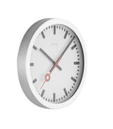 NEXTIME NE-3998ST Wall clock slide. 19 cm, brushed aluminum, 'station'