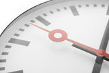 NEXTIME NE-3998ST Wall clock slide. 19 cm, brushed aluminum, 'station'