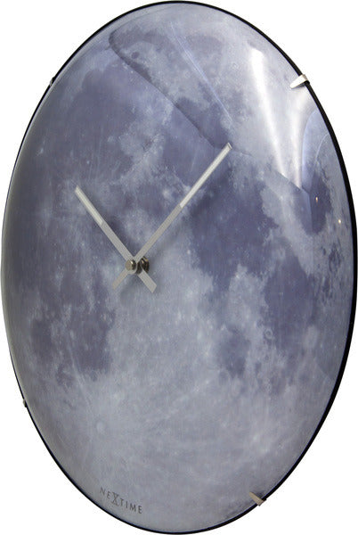 NextIme NE-3164 Slide Wall Clock. 35 cm, ball ze skla, 'Blue Moon Dome'